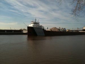 Cargo ship on Lake Superior