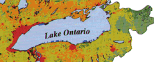 Satellite image of Lake Ontario basin