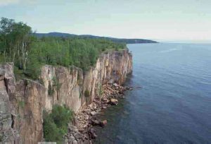 Coastal bluff along a body of water